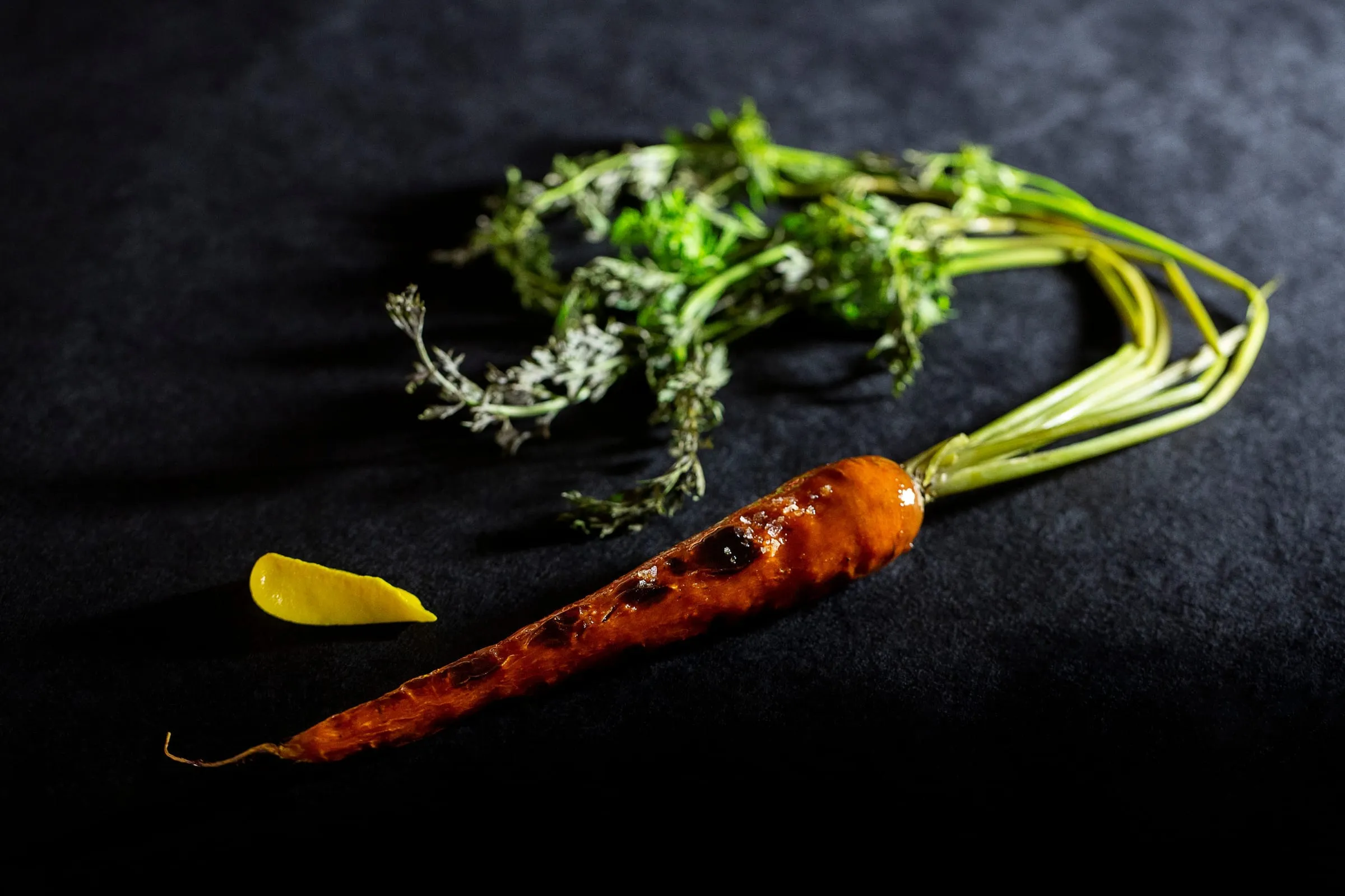 Zanahoria a la brasa — Menú Vegano